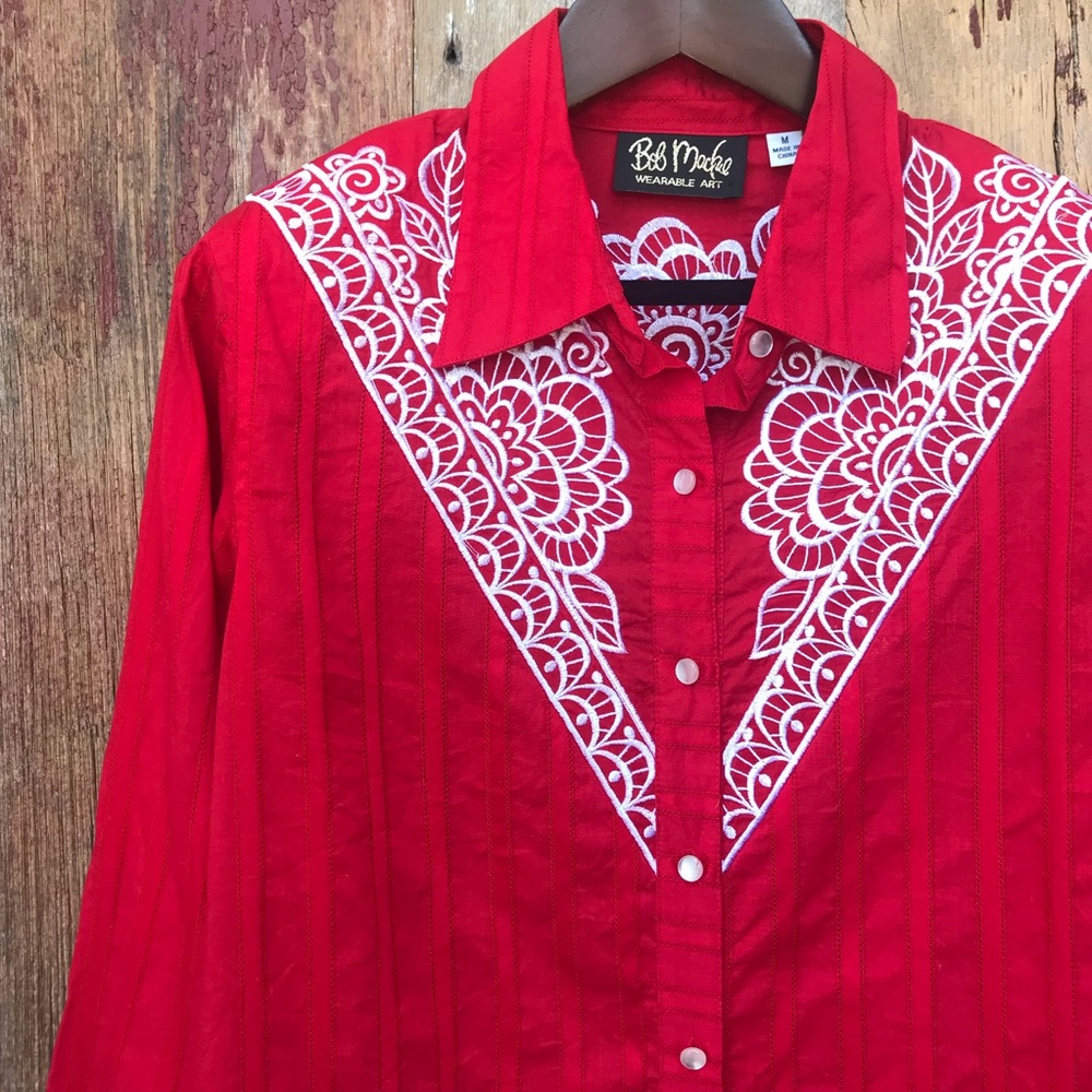Bob Mackie LS Shirt M